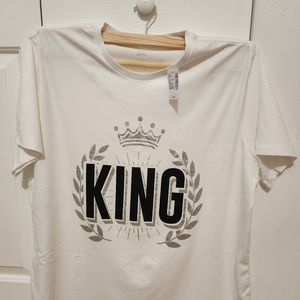 King white mens t-shirt, children's place family matching shirts, Xtra large.